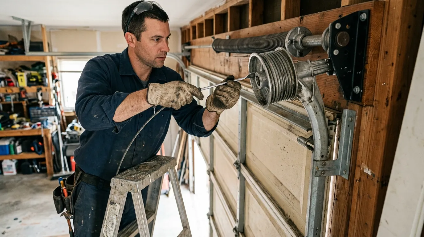 Cable Repair for Cortland's Later-Built Garage Doors in Warren