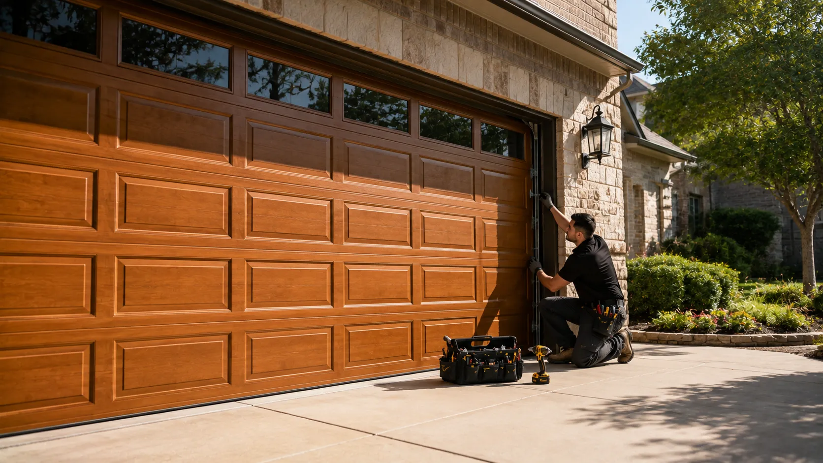 Garage door work on a home in Warren